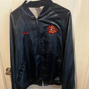 Vintage Anheuser Busch Embroidered Eagle Satin Button Up Jacket - Adult XL